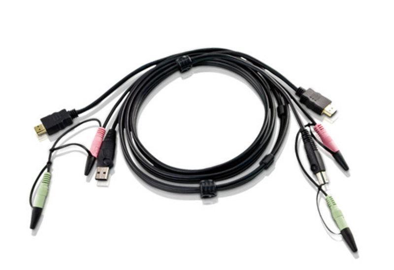 Кабель KVM USB HDMI/ATEN Кабель KVM USB HDMI/ATEN/ Custom USB 2.0 HDMI KVM Cable L:1.8m - фото 1 - id-p218811718