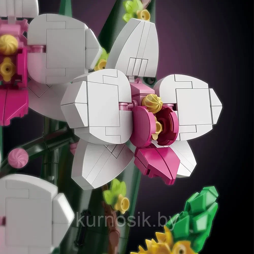 Конструктор 10025 Mould King Букет орхидей "Вечные Бабочки", 1158 деталей - фото 3 - id-p219247461