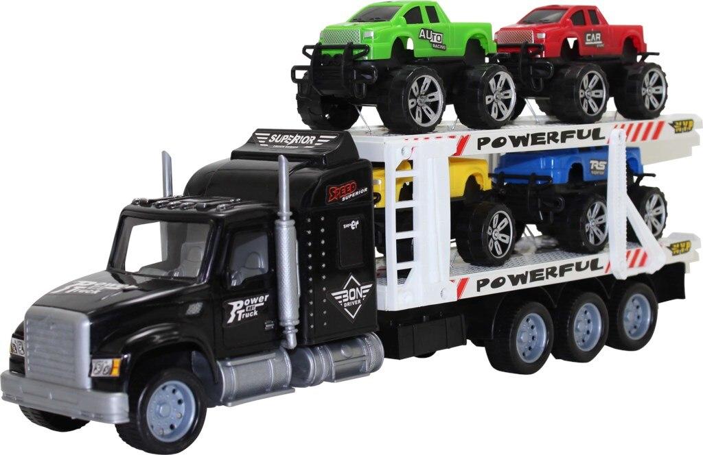 Фура, автовоз, трейлер 666-30А грузовик с машинками, игровой набор v - фото 1 - id-p219247474