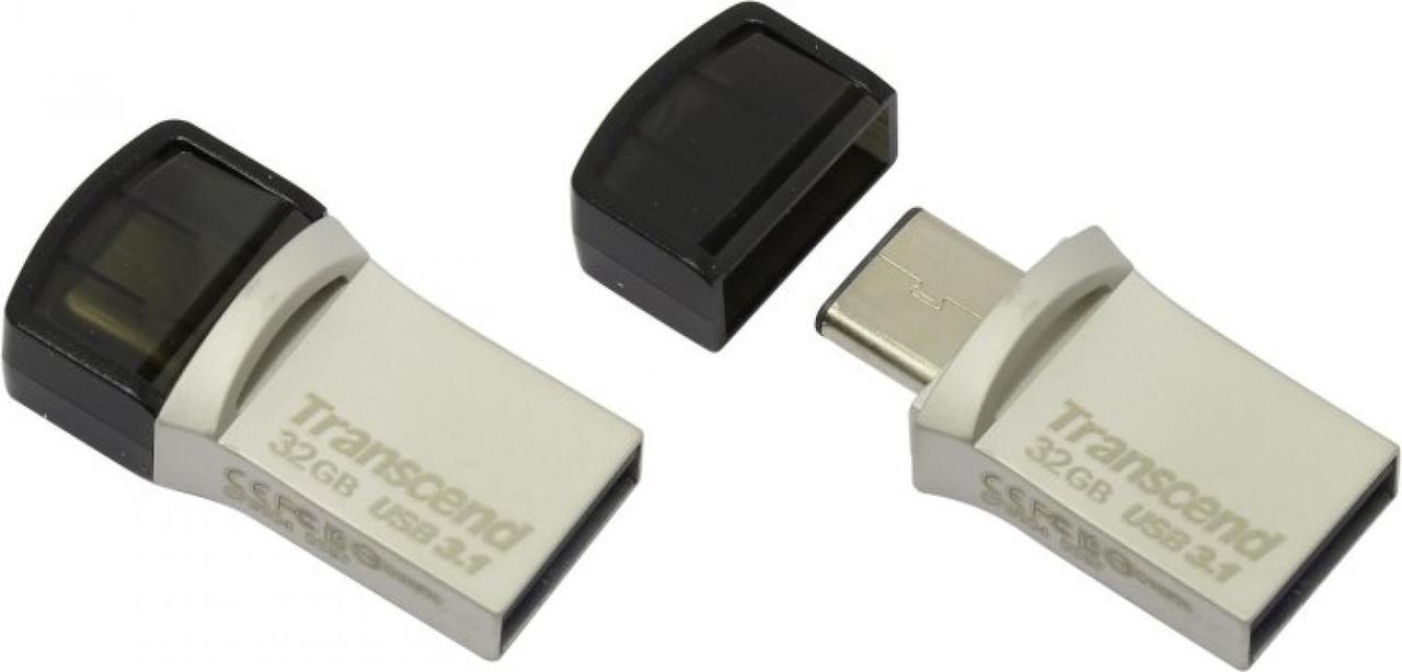 Накопитель Transcend TS32GJF890S JetFlash 890S USB3.1/USB-C OTG Flash Drive 32Gb (RTL) - фото 1 - id-p204487616
