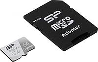 Карта памяти Silicon Power SP064GBSTXDA2V20SP microSDXC Memory Card 64Gb UHS-I U3 V30 A2 + microSD-- SD