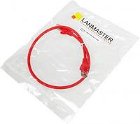 Патч-корд Lanmaster LAN-PC45/U5E-0.5-RD UTP вилка RJ-45-вилка RJ-45 кат.5е 0.5м красный LSZH (уп.:1шт)