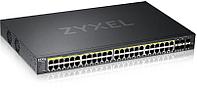 Коммутатор ZYXEL NebulaFlex Pro GS2220-50HP Hybrid L2 PoE+ Switch, 19 "rack, 44xGE PoE +, 4xCombo (SFP / RJ-45