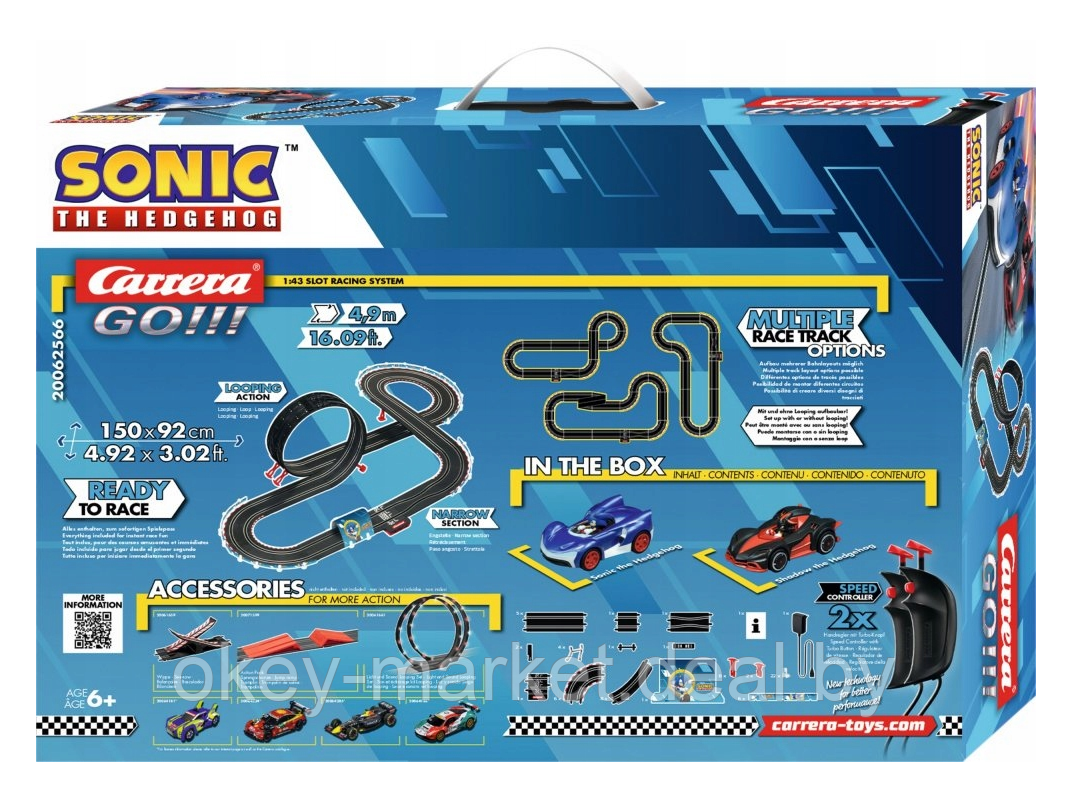 Автотрек Carrera GO! Sonic loop Car Track 62566, 4,9 м - фото 4 - id-p219247636
