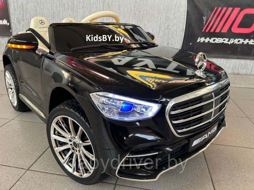 Детский электромобиль RiverToys М333БХ (черный глянец) Mercedes Лицензия Полный привод