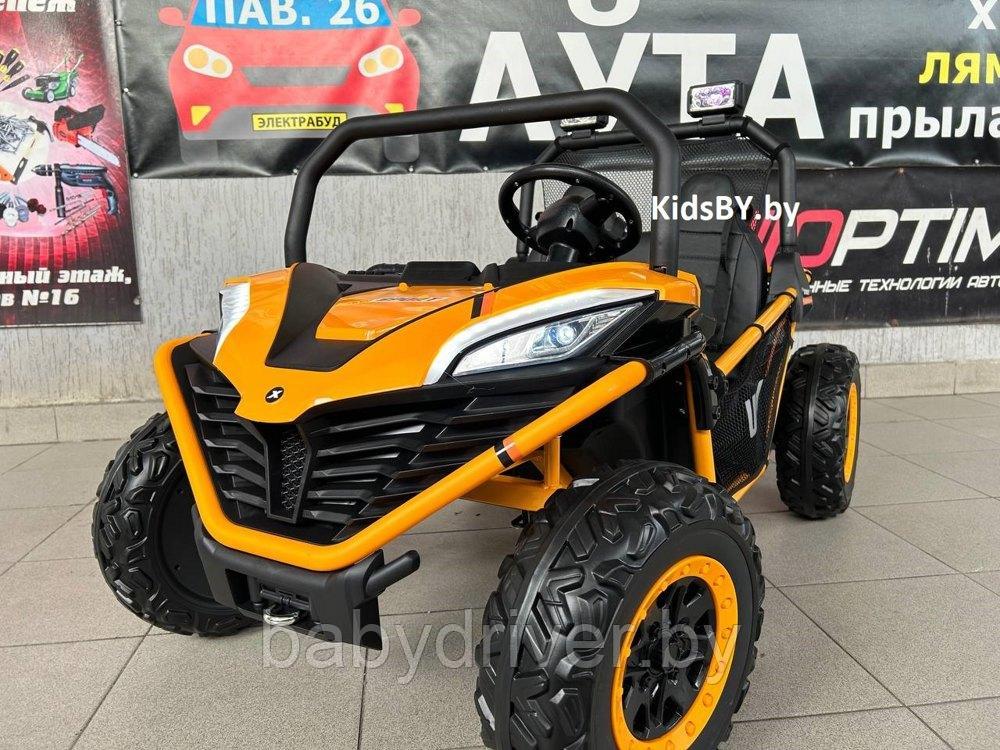 Детский электромобиль Baby Driver Buggy арт. T111 (желтый) Двухместный, усиленный аккумулятор 24V/10AH