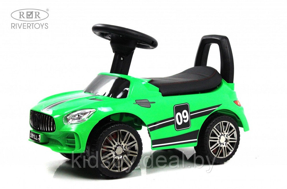 Детский толокар RiverToys L001LL-A (зеленый) Mercedes - фото 1 - id-p219247613