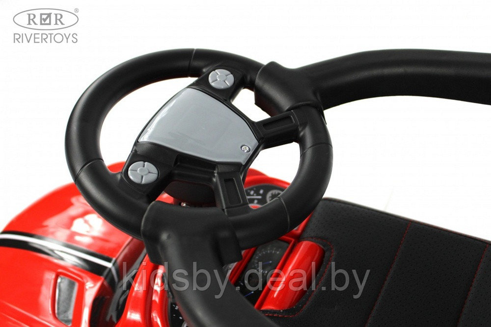 Детский толокар RiverToys L003LL-A (красный) Mercedes с ручкой управления - фото 3 - id-p219247621