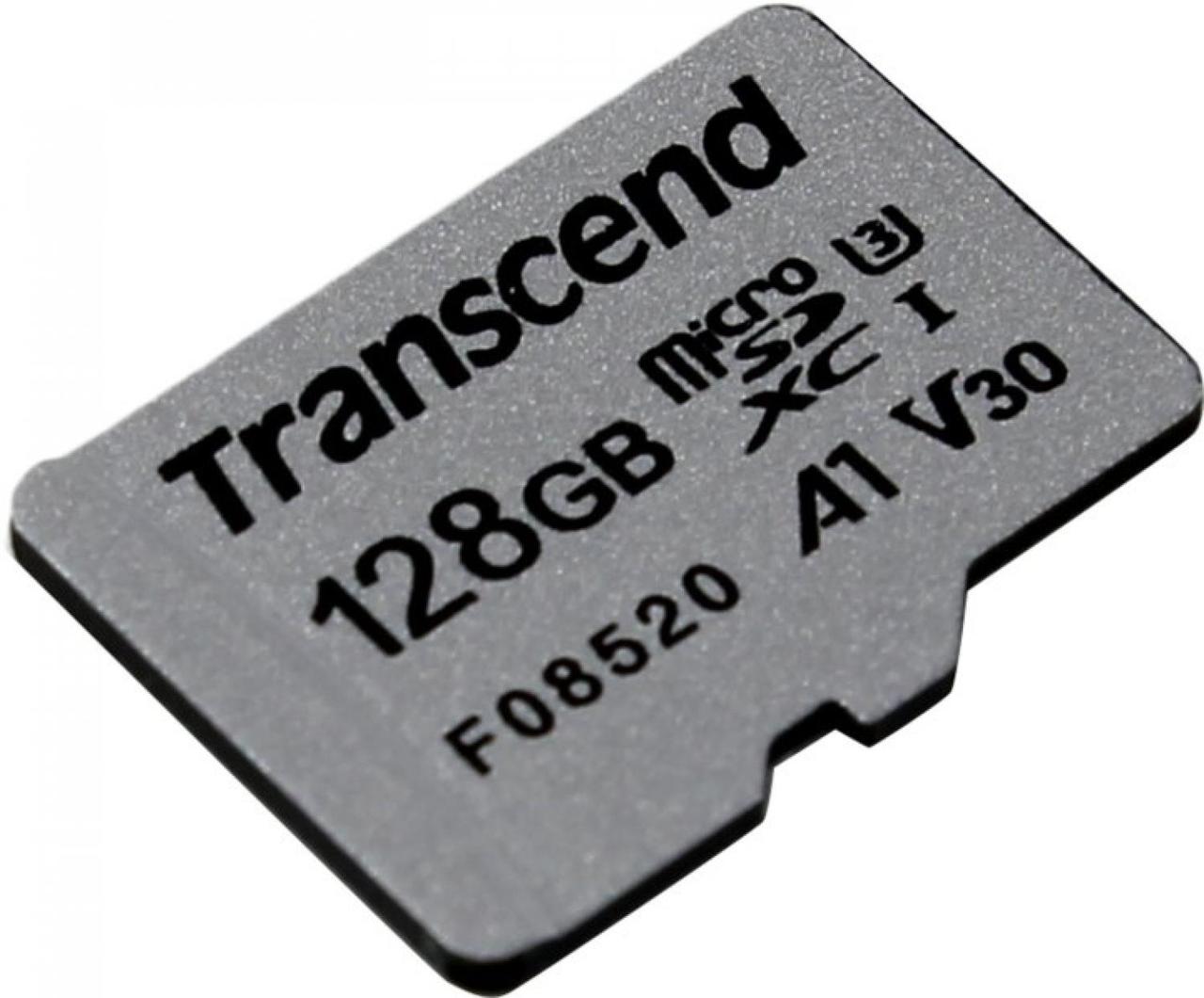 Карта памяти Transcend TS128GUSD300S-A microSDXC 128Gb UHS-I U3 V30 + microSD-- SD Adapter - фото 1 - id-p204487750