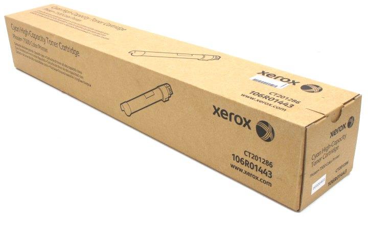 XEROX 106R01443 Тонер-картридж повыш.емкости для Phaser 7500 Cyan (17.8 к) - фото 1 - id-p204477613