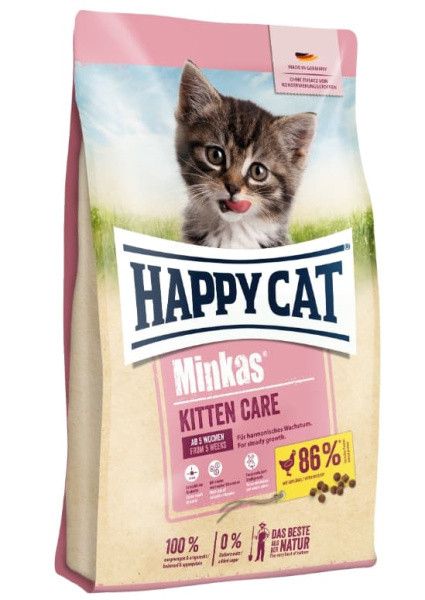 Сухой корм для котят Happy Cat Minkas Kitten (домашняя птица) 10 кг - фото 1 - id-p202473278