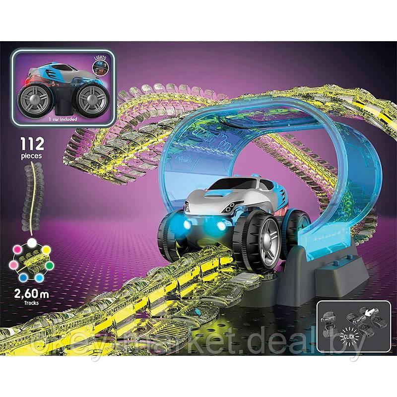 Автомобильная дорожка с подсветкой Smoby Flextreme Neon + машинка - фото 3 - id-p219247956