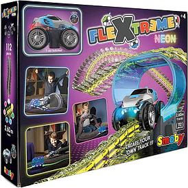 Игрушечный трек Smoby Flextreme - Детская автомобильная гоночная трасса Стартовый комплект Neon 180917