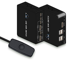 Адаптер - 2-х портовый KVM-переключатель HDMI USB, черный 556212