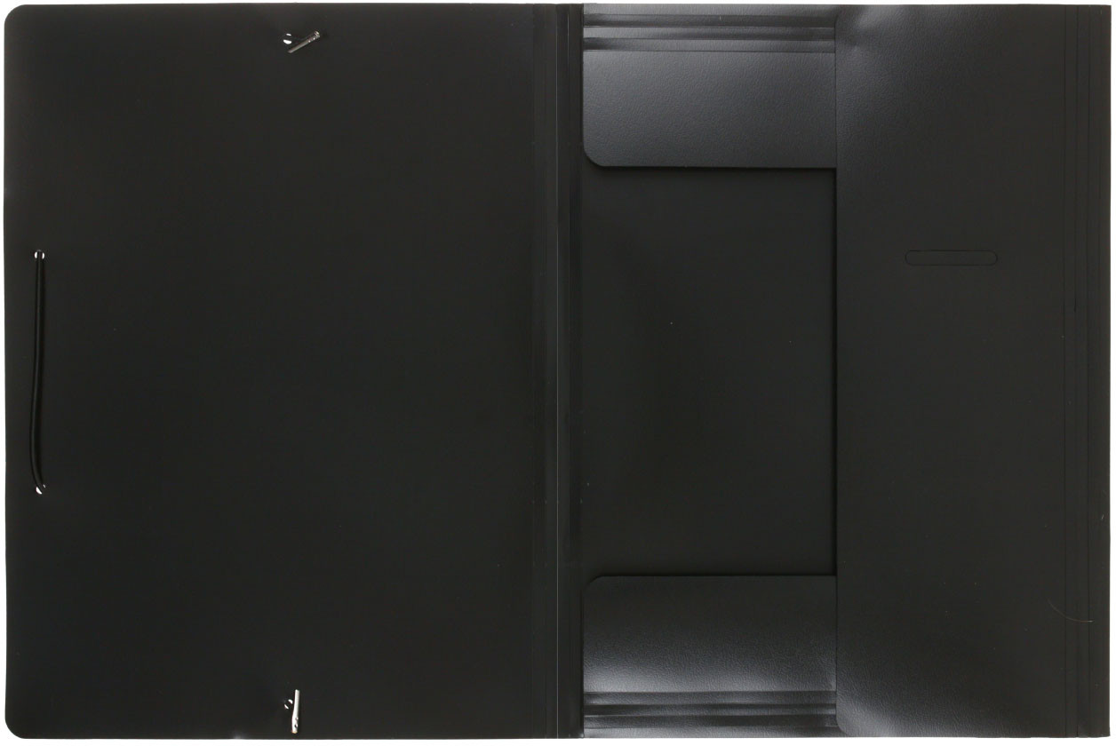 Папка пластиковая на резинке Buro  толщина пластика 0,5 мм, черная