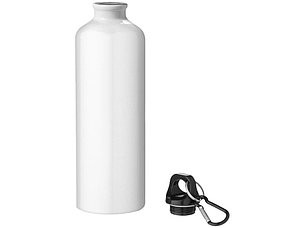 Алюминиевая бутылка для воды Oregon объемом 770 мл с карабином - Белый, фото 2