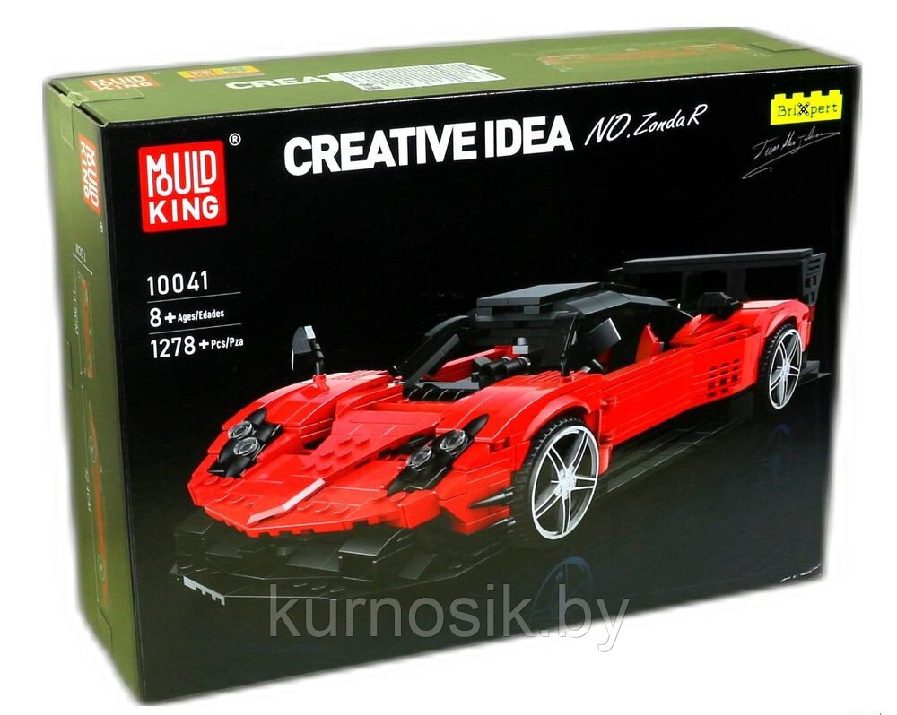Конструктор 10041 Mould King Автомобиль Zonda R Sports Car, 1278 деталей