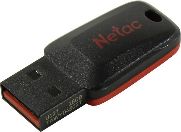 Накопитель Netac NT03U197N-016G-20BK USB2.0 Flash Drive 16Gb (RTL) - фото 1 - id-p203910223