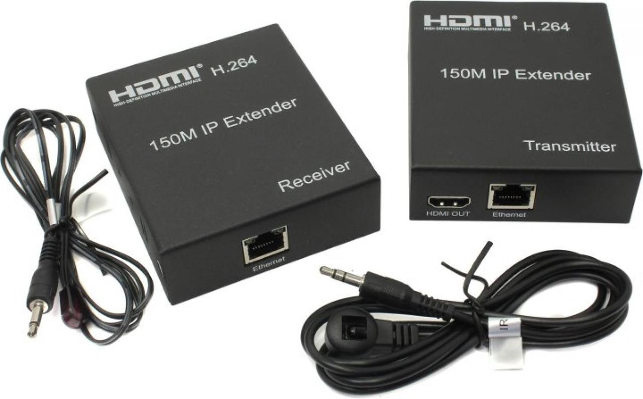 Удлинитель Orient VE046 HDMI Extender (HDMI 19F- RJ45 - HDMI 19F до 150м передача ИК сигналов) - фото 1 - id-p203917360