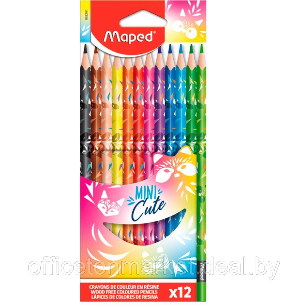 Цветные карандаши Maped "Mini Cute", 12 цветов - фото 1 - id-p219234396