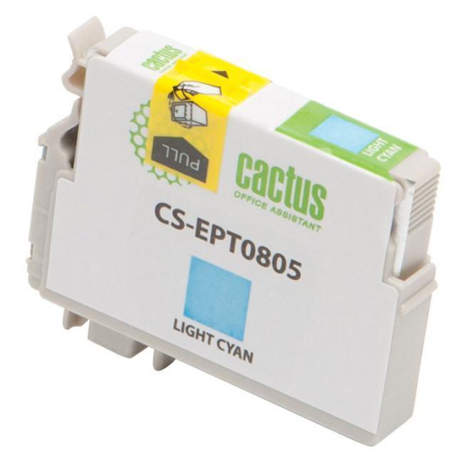 Картридж струйный Cactus CS-EPT0805 T0805 светло-голубой (11.4мл) для Epson Stylus Photo - фото 1 - id-p214261151