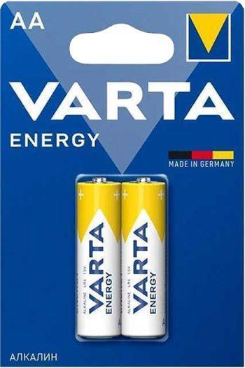 Батарейка Varta ENERGY LR6 AA BL2 Alkaline 1.5V (4106) (2/40/200) (2 шт.) - фото 1 - id-p214265604