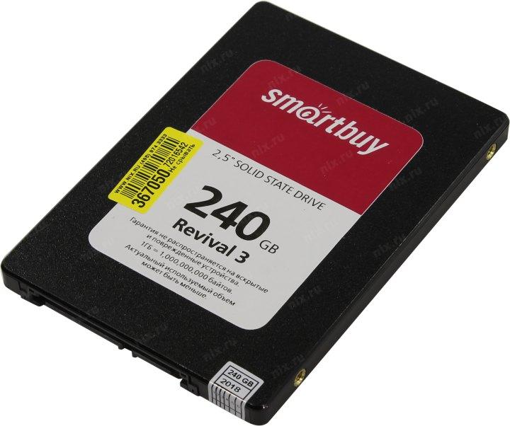 Накопитель SSD 240 Gb SATA 6Gb/s SmartBuy Revival 3 SB240GB-RVVL3-25SAT3 2.5" 3D TLC - фото 1 - id-p210227546