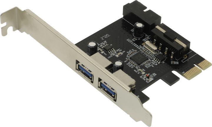 Контроллер Espada PCIeUSB2-2 (OEM) PCI-Ex1 USB3.0 2 port-ext USB20pin - фото 1 - id-p208384867