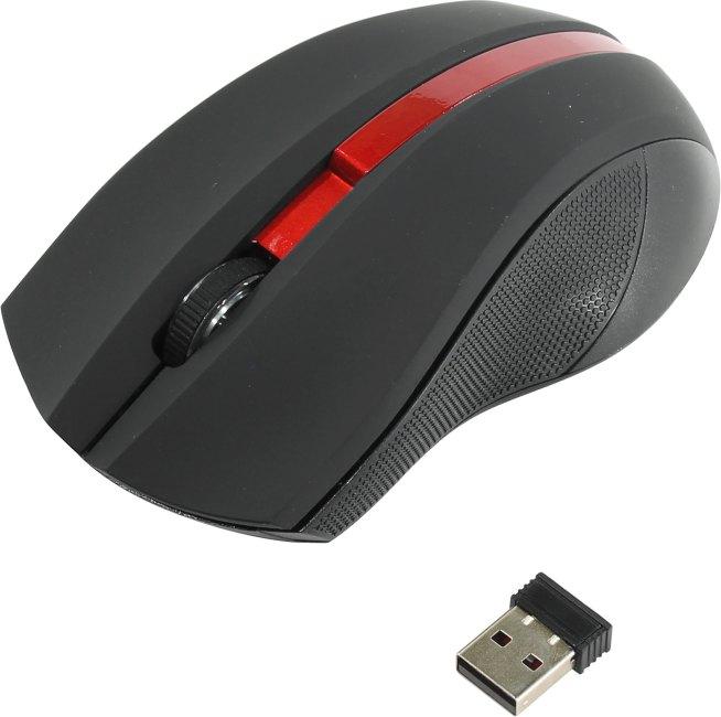 Манипулятор OKLICK Wireless Optical Mouse 615MW Black&Red 1000dpi (RTL)USB 3btn+Roll 412861 - фото 1 - id-p211090738