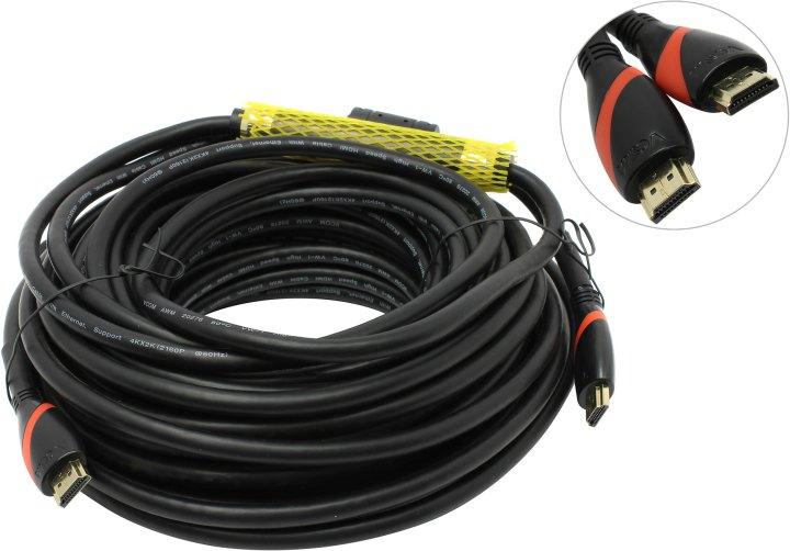 VCOM CG525D-R-20м Кабель HDMI to HDMI (19M -19M) 20м 2 фильтра ver2.0 - фото 1 - id-p203911008