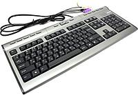 Клавиатура A4Tech X-Slim Multimedia Keyboard KLS-7MUU Grey-Black/Silver USB 104КЛ+17КЛ М/Мед + USB порт