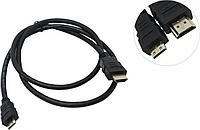 Кабель HDMI-19M --- MiniHDMI-19M ver 2.0+3D/Ethernet,1m Telecom TCG205-1M