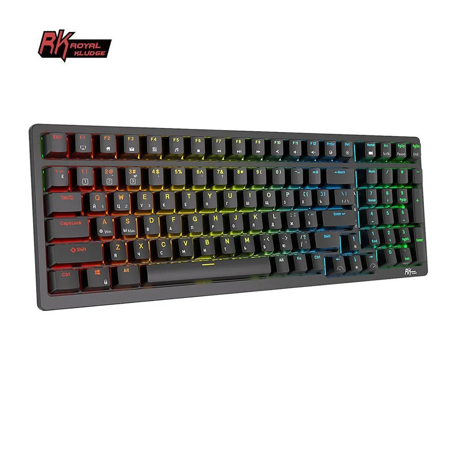 Беспроводная клавиатура Royal Kludge RK98 RGB (черный, RK Red) - фото 4 - id-p213931411