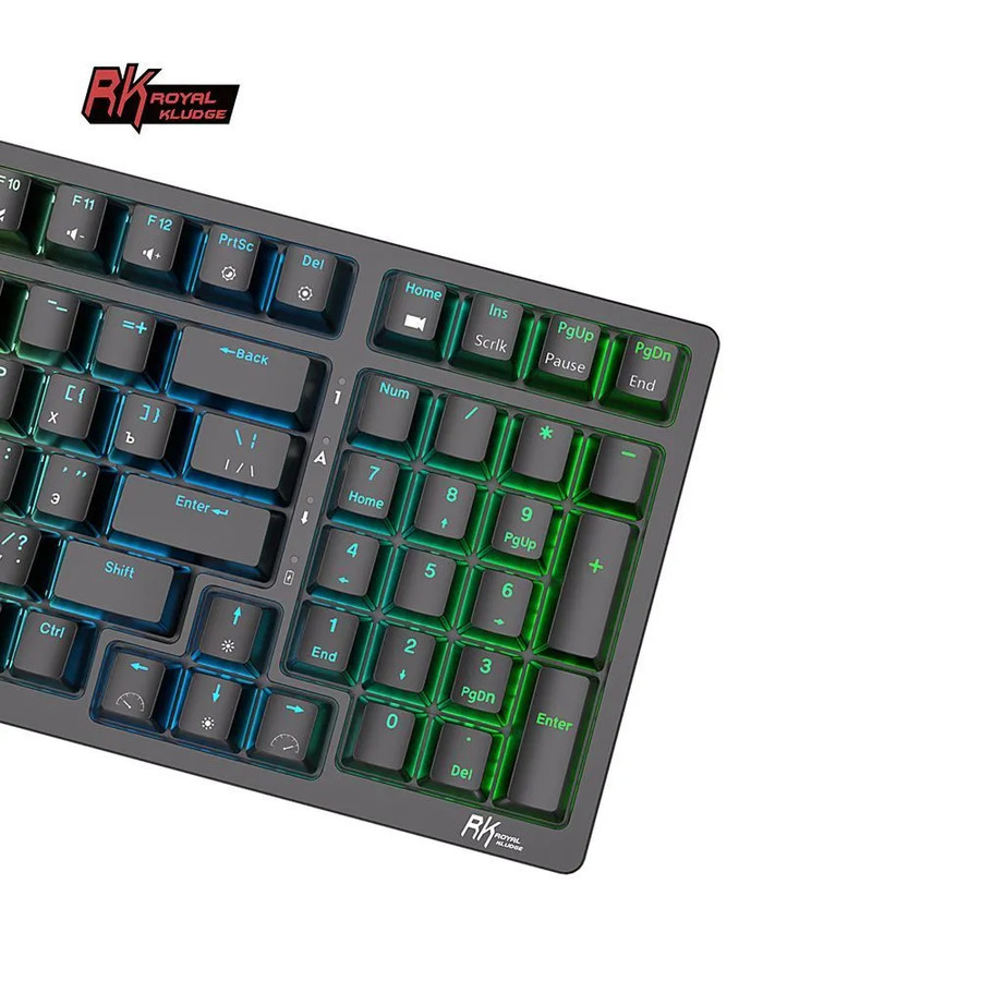 Беспроводная клавиатура Royal Kludge RK98 RGB (черный, RK Red) - фото 6 - id-p213931411