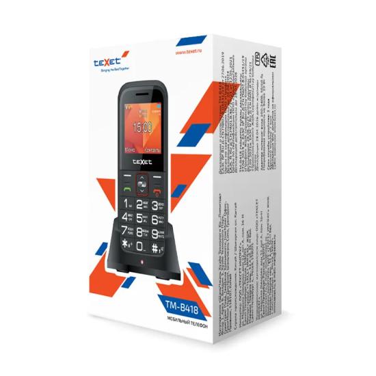 Мобильный телефон TeXet TM-B418 (черный) - фото 3 - id-p193253309