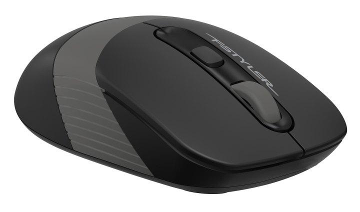 Мышь A4Tech Fstyler FG10S черный/серый оптическая (2000dpi) silent беспроводная USB для ноутбука (4but) - фото 1 - id-p212729960