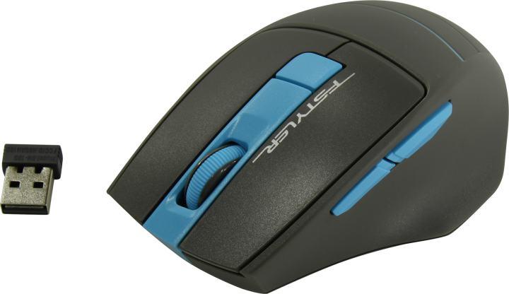 Мышь A4Tech Fstyler FG30S серый/синий оптическая (2000dpi) silent беспроводная USB (5but) - фото 1 - id-p212729963