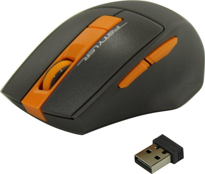 Мышь A4Tech Fstyler FG30S серый/оранжевый оптическая (2000dpi) silent беспроводная USB (6but) 1204072 - фото 1 - id-p212729964