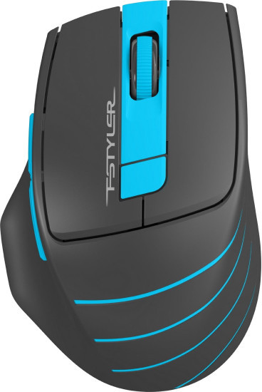 Мышь A4Tech Fstyler FG30S (черный/голубой) - фото 1 - id-p210314934