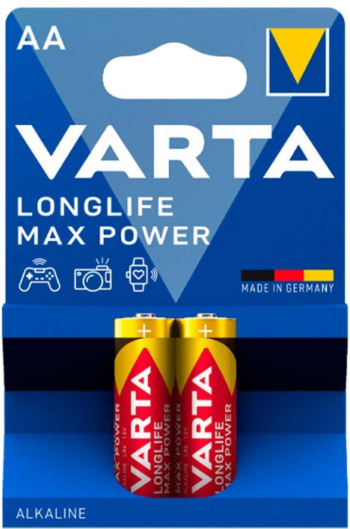 Батарея Varta LongLife Max Power LR6 Alkaline AA (2шт) блистер - фото 1 - id-p218811315
