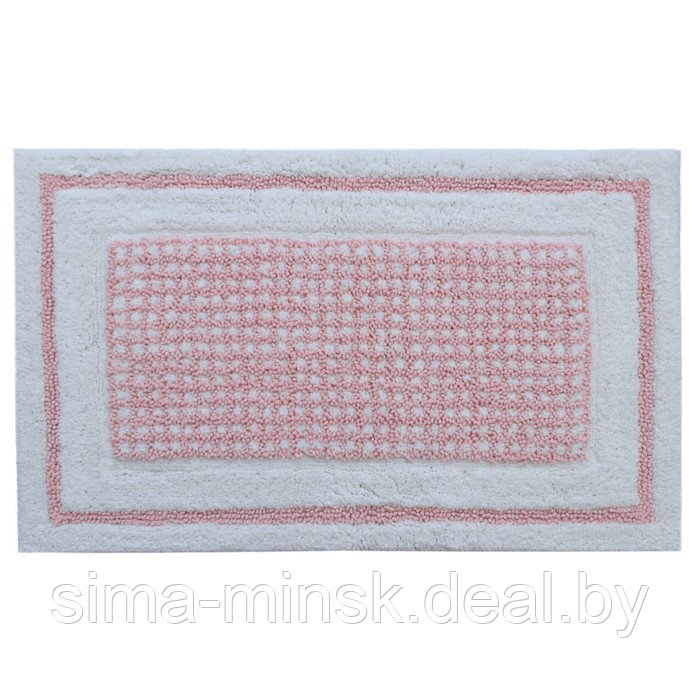 Коврик для ванной Arya Home Kent, размер 60x100 см, цвет розовый, белый - фото 1 - id-p219254050