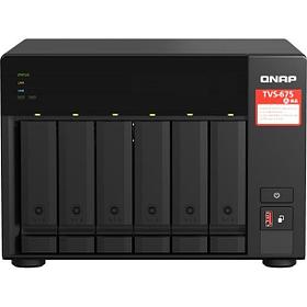 Сетевое хранилище без дисков QNAP. SMB QNAP TVS-675-8G NAS, 6-tray w/o HDD, 2xM.2 SSD Slot, 1xHDMI-port. CPU