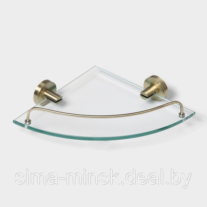 Полка для ванной угловая, стеклянная Штольц Stölz bacic, серия Bronze - фото 2 - id-p219254085