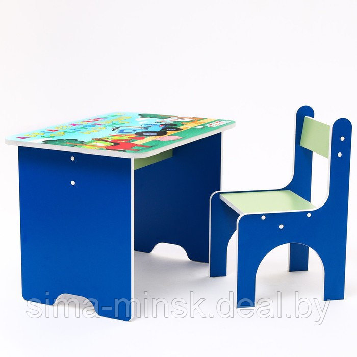 Комплект мебели «Синий трактор», стол и стул - фото 1 - id-p219254093