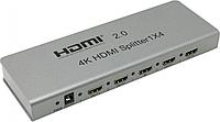 Разветвитель Orient HSP0104H-2.0 HDMI Splitter (1in - 4out ver2.0) + б.п.