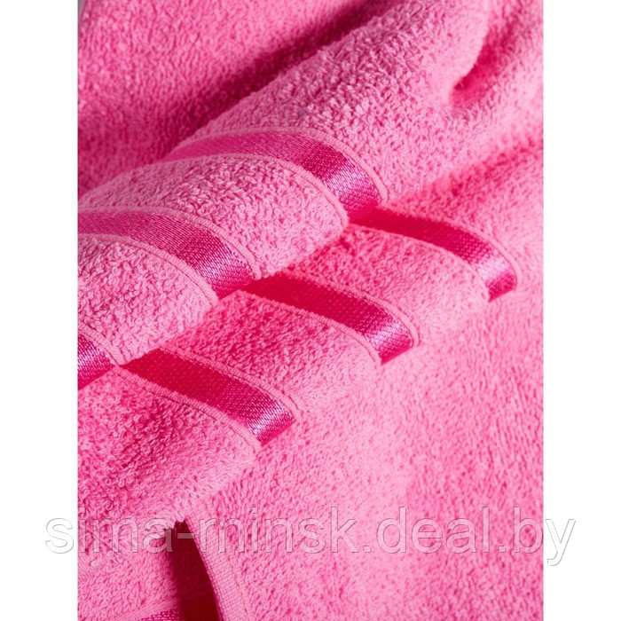 Набор полотенец махровых Pink crystal, размер 30х50 см, 50х90 см, 70х140 см, розовый - фото 8 - id-p219254357