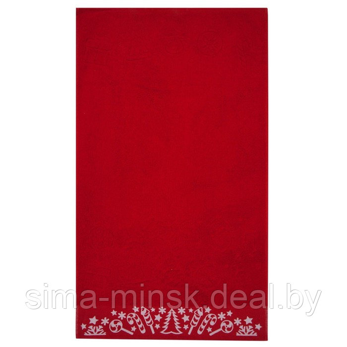 Набор полотенец махровых Confetti, размер 50х90 см, 70х140 см, новогодний, красный - фото 3 - id-p219254374