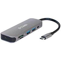 D-Link DUB-2325/A1A Концентратор с 2 портами USB 3.0, 1 портом USB Type-C, слотами для карт SD и microSD и