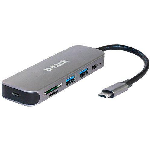 D-Link DUB-2325/A1A Концентратор с 2 портами USB 3.0, 1 портом USB Type-C, слотами для карт SD и microSD и - фото 1 - id-p211090073