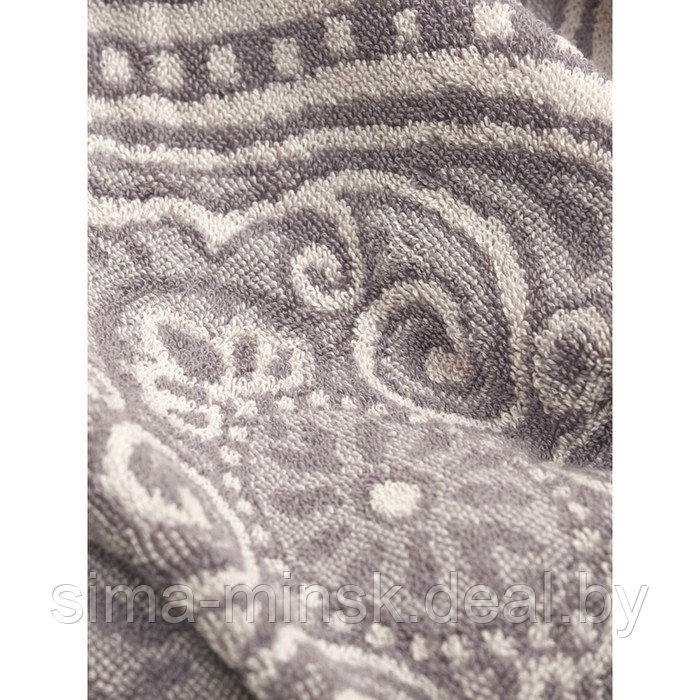 Набор полотенец махровых Delhi grey, размер 50х90 см, 70х140 см, орнамент, серый - фото 2 - id-p219254385